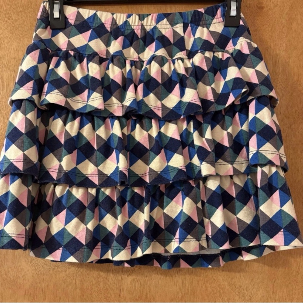 Hanna Andersson Multicolor Geometric Ruffle Skirt